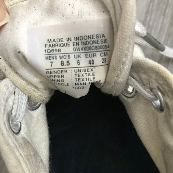 VTG JACK PURCELL CONVERSE ADULT SNEAKERS WHITE CANVAS BOAT SHOES WOMENS 8.5 - Picture 8 of 11